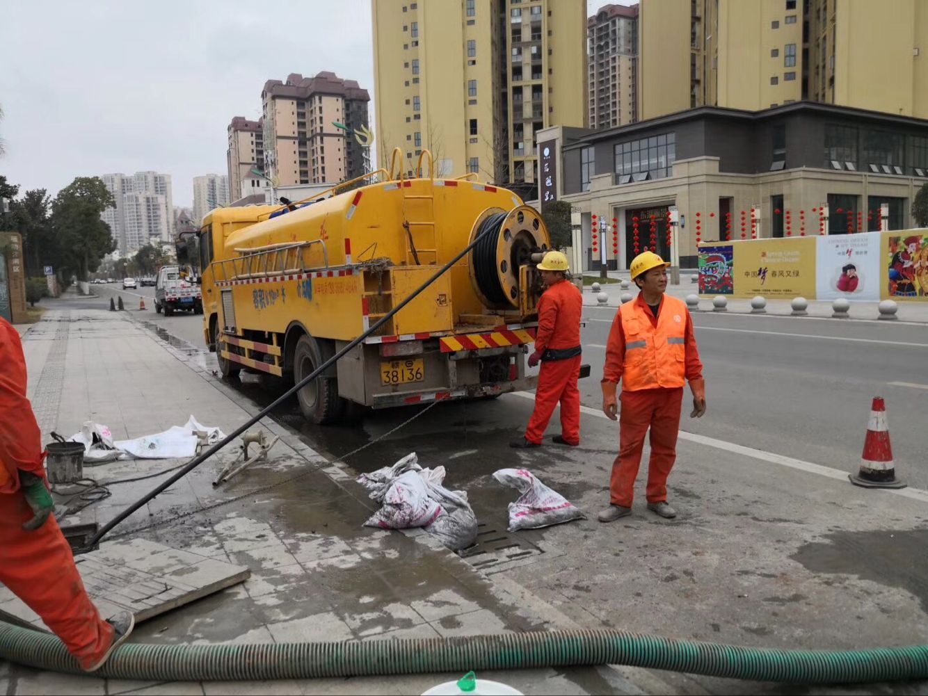 石河镇排污管道清淤-管道清洗